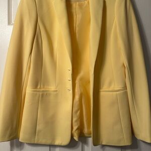 Calvin Klein Yellow Blazer Modern Tailored Suit Jacket